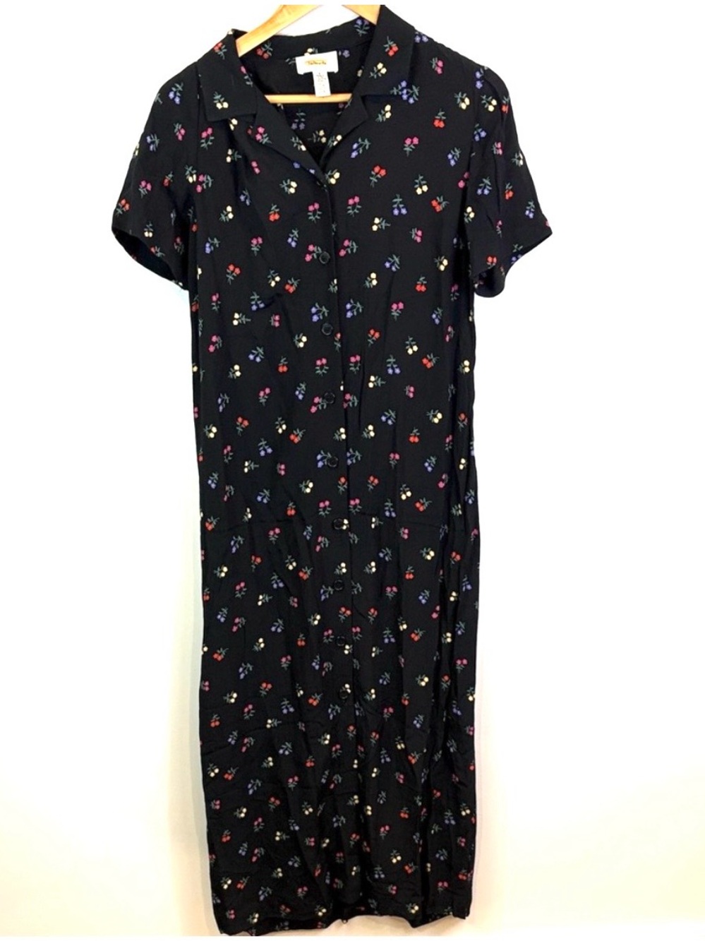 Talbots Floral Black Dress size 6